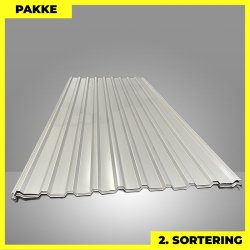 Trapezplade MTP 21 - 2. sortering - 7 stk. af 3000 mm - Silver - 21,7 m�