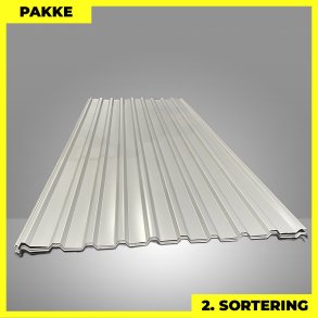 Trapezplade MTP 21 - 2. sortering - 7 stk. af 3000 mm - Silver - 21,7 m�