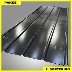 Pandeplade MTP 20/220 - 2. sortering - 9 stk. af 3000 mm - Sort - 29,1 m