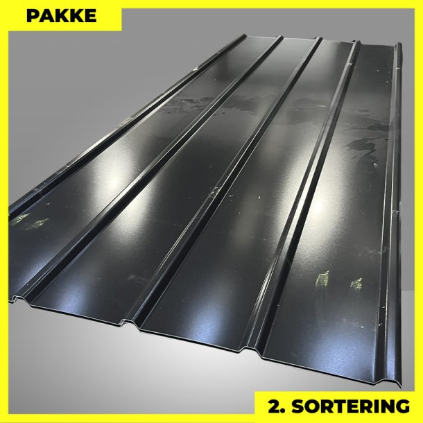 Pandeplade MTP 20/220 - 2. sortering - 9 stk. af 3000 mm - Sort - 29,1 m