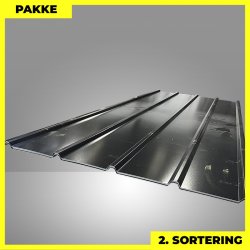 Pandeplade MTP 20/220 - 2. sortering - 9 stk. af 3000 mm - Sort - 29,1 m