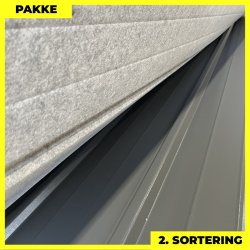 Pandeplade MTP 20/220 m/ dug - 2. sortering - 13 stk. af 3000 mm - Antracitgr - 42,1 m&sup2;