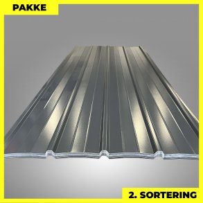 Pandeplade MTP 20/220 m/ dug - 2. sortering - 13 stk. af 3000 mm - Antracitgr - 42,1 m²