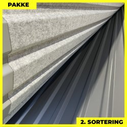 Trapezplade MTP 21 m/ dug - 2. sortering - 6 stk. af 5500 mm - Antracitgr - 34,1 m