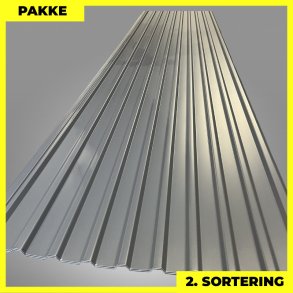 Trapezplade MTP 21 m/ dug - 2. sortering - 6 stk. af 5500 mm - Antracitgr - 34,1 m