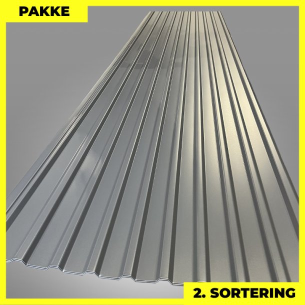 Trapezplade MTP 21 m/ dug - 2. sortering - 6 stk. af 5500 mm - Antracitgr - 34,1 m