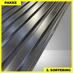 Trapezplade MVP 21 - Vg - 2. sortering - 11 stk. af 2750-3250 mm - Sort - 34,6 m