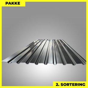 Trapezplade MVP 21 - Vg - 2. sortering - 11 stk. af 2750-3250 mm - Sort - 34,6 m