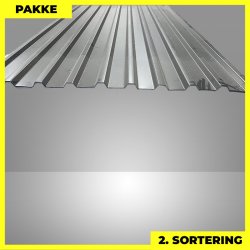 Trapezplade MTP 21 - 2. sortering - 4 stk. af 2750 mm - Sort - 11,3 m