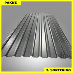 Trapezplade MTP 21 - 2. sortering - 4 stk. af 2750 mm - Sort - 11,3 m