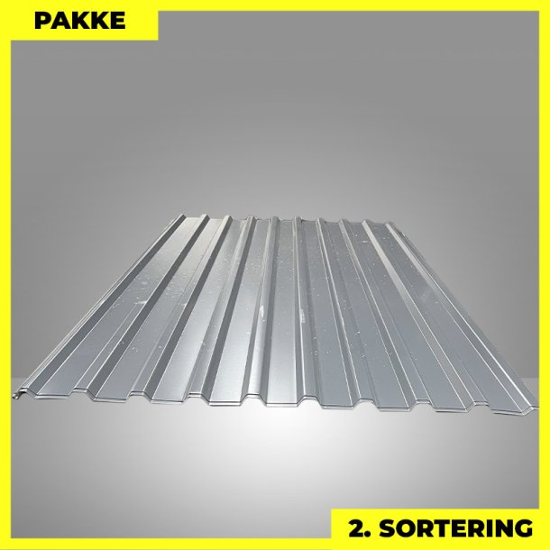 Trapezplade MTP 21 - 2. sortering - 3 stk. af 2000 mm - Antracitgr - 6,2 m