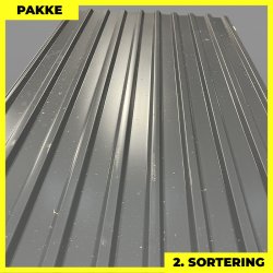 Trapezplade MTP 21 - 2. sortering - 3 stk. af 2000 mm - Antracitgr - 6,2 m