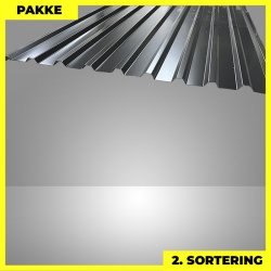 Trapezplade MTP 21 - 2. sortering - 3 stk. af 3500 mm - Sort - 10,8 m