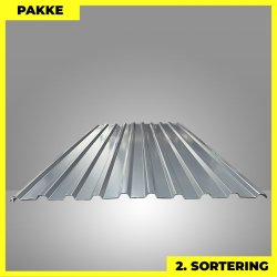 Trapezplade MTP 21 - 2. sortering - 6 stk. af 3000 mm - Antracitgr - 18,6 m