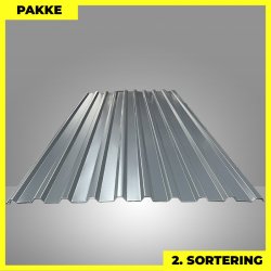 Trapezplade MTP 21 - 2. sortering - 6 stk. af 3000 mm - Antracitgr - 18,6 m