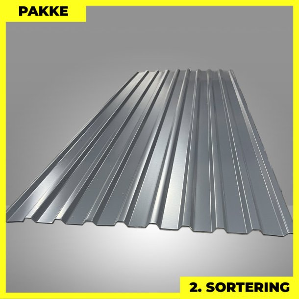 Trapezplade MTP 21 - 2. sortering - 5 stk. af 3000 mm - Antracitgr - 15,5 m