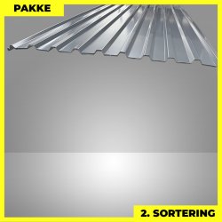 Trapezplade MTP 21 - 2. sortering - 5 stk. af 3000 mm - Antracitgr - 15,5 m