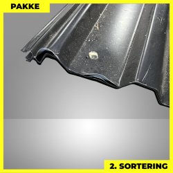 Trapezplade MTP 21 - 2. sortering - 4 stk. af 5000 mm - Sort - 20,7 m