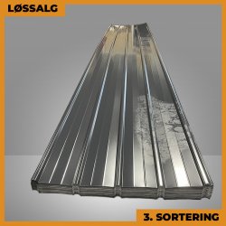 Pandeplade MTP 20/220 m/ dug - 3. sortering - 6600 mm - Antracitgr