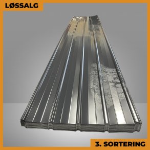 Pandeplade MTP 20/220 m/ dug - 3. sortering - 6600 mm - Antracitgr