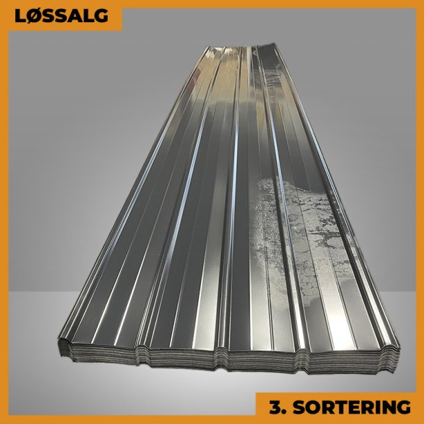 Pandeplade MTP 20/220 m/ dug - 3. sortering - 6600 mm - Antracitgr