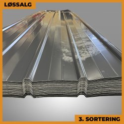 Pandeplade MTP 20/220 m/ dug - 3. sortering - 6600 mm - Antracitgr