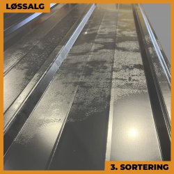 Pandeplade MTP 20/220 m/ dug - 3. sortering - 6600 mm - Antracitgr