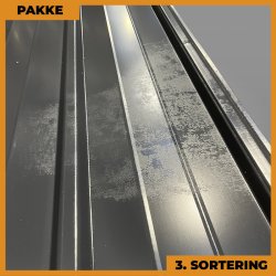 Pandeplade MTP 20/220 m/ dug - 3. sortering - 17 stk. af 6600 mm - Antracitgr - 121,1 m