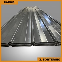 Pandeplade MTP 20/220 m/ dug - 3. sortering - 17 stk. af 6600 mm - Antracitgr - 121,1 m