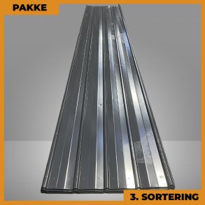 Pandeplade MTP 20/220 m/ dug - 3. sortering - 17 stk. af 6600 mm - Antracitgr - 121,1 m