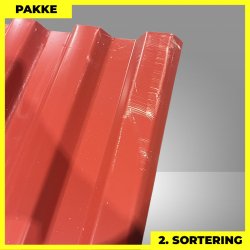 Trapezplade MTP 20 - 2. sortering - 16 stk. af 670 mm - Mrkerd - 10,7 m