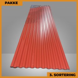 Trapezplade MTP 20 - 3. sortering - 17 stk. af 3600 mm - Mrkerd - 61,2 m