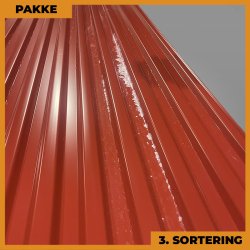 Trapezplade MTP 20 - 3. sortering - 6 stk. af 4000 mm - Mrkerd - 24 m