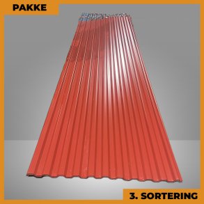 Trapezplade MTP 20 - 3. sortering - 6 stk. af 4400 mm - Mrkerd - 26,4 m