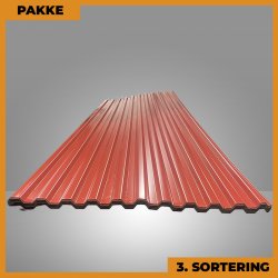 Trapezplade MTP 20 - 3. sortering - 6 stk. af 4400 mm - Mrkerd - 26,4 m