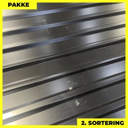 Trapezplade MTP 21 - 2. sortering - 31 stk. af 3000 mm - Sort - 96,2 m