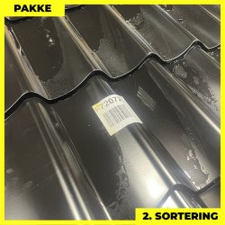 Teglstensprofil Traditionel - 2. sortering - 10 stk. af 2920 mm - Sort - 31,5 m