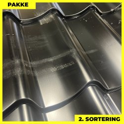 Teglstensprofil Traditionel - 2. sortering - 10 stk. af 2920 mm - Sort - 31,5 m