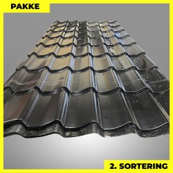 Teglstensprofil Traditionel - 2. sortering - 10 stk. af 2920 mm - Sort - 31,5 m