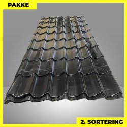 Teglstensprofil Traditionel - 2. sortering - 10 stk. af 2920 mm - Sort - 31,5 m