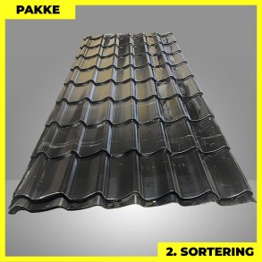 Teglstensprofil Traditionel - 2. sortering - 10 stk. af 2920 mm - Sort - 31,5 m