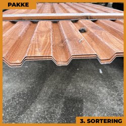 Trapezplade MVP 21 - V�g - 3. sortering - 6 stk. af 3000 mm - Wood Look - 18,6 m�