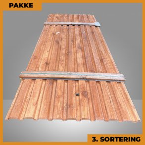 Trapezplade MVP 21 - V�g - 3. sortering - 6 stk. af 3000 mm - Wood Look - 18,6 m�