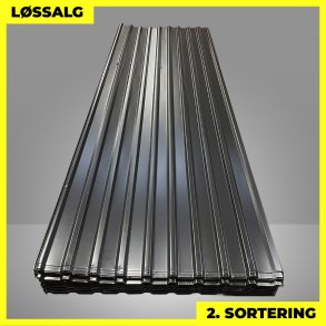 Trapezplade MTP 21 - 2. sortering - 3000 mm - Sort