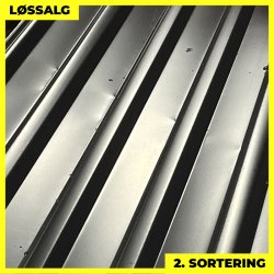 Trapezplade MTP 21 m/ dug - 2. sortering - 3000 mm - Sort