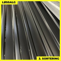 Trapezplade MTP 21 m/ dug - 2. sortering - 3000 mm - Sort