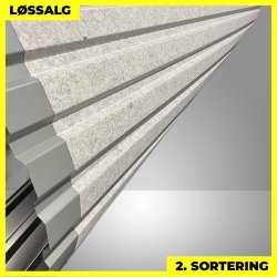 Trapezplade MTP 21 m/ dug - 2. sortering - 3000 mm - Sort