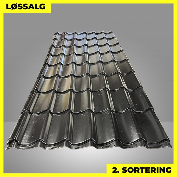 Teglstensprofil Traditionel m/ dug - 2. sortering - 2920 mm - Sort