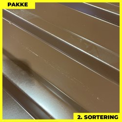 Trapezplade MTP 21 m/ dug - 2. sortering - 9 stk. af 3000 mm - Brun - 27,9 m�