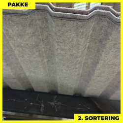 Trapezplade MTP 21 m/ dug - 2. sortering - 10 stk. af 3000 mm - Teglr�d - 31 m�